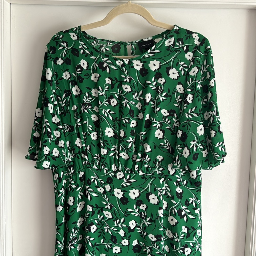 Who what wear green floral dress
